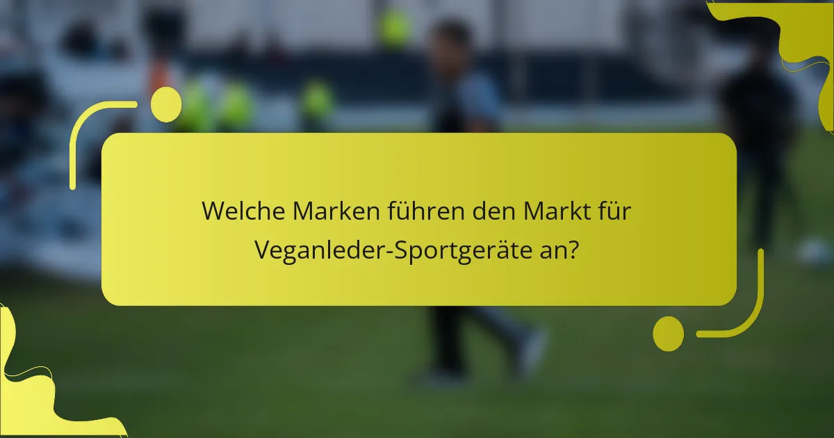 Welche Marken führen den Markt für Veganleder-Sportgeräte an?